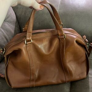 Madewell Glasgow Satchel in English Saddle Leather